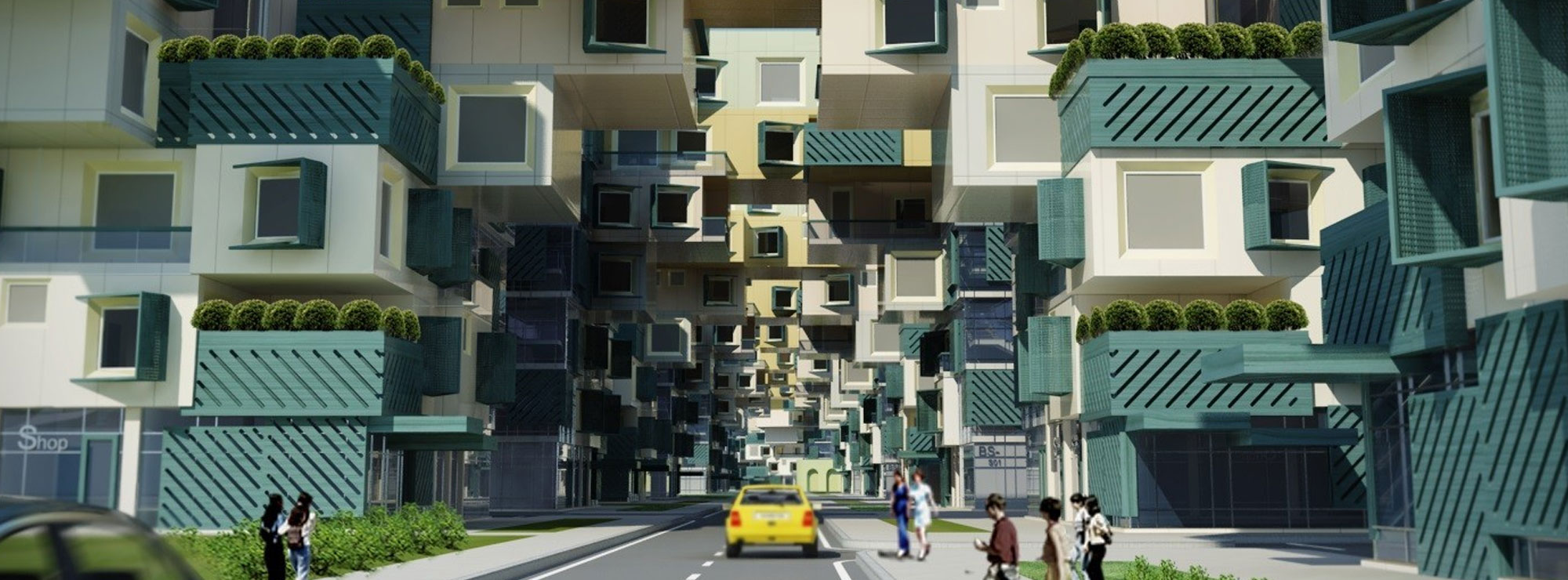 Marwa Al-Sabouni Tree Unit mass housing project render