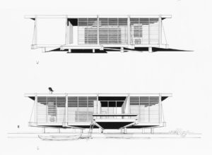 Sarasota School, Drawing by Paul Rudolph, Library of Congress